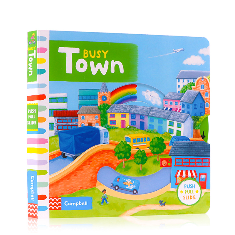 进口英文原版正版 Busy Town 繁忙的城镇 幼儿童启蒙绘本图画书 机关操作活动纸板玩具书 学前教育英语读物 亲子阅读Busy系列2-6岁