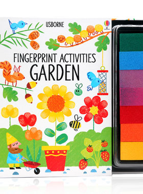 Usborne出品创意指印游戏书花园