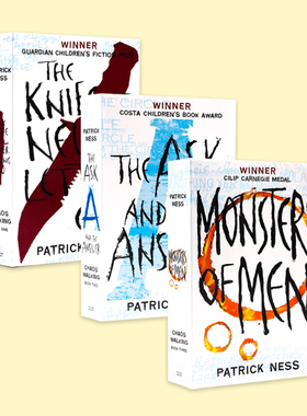 进口英文原版正版 混沌漫步 3册套装合售  Chaos Walking 当怪物来敲门作者 派崔克奈斯获奖之作  卡内基童书奖 Patrick Ness