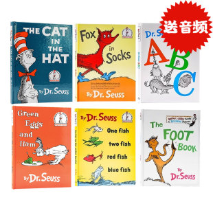 苏斯博士6册精装 Fox Socks ABC Book廖彩杏有声书单送音频 The Foot Seuss Hop Pop Apples Ten Top 绘本Dr 英文原版