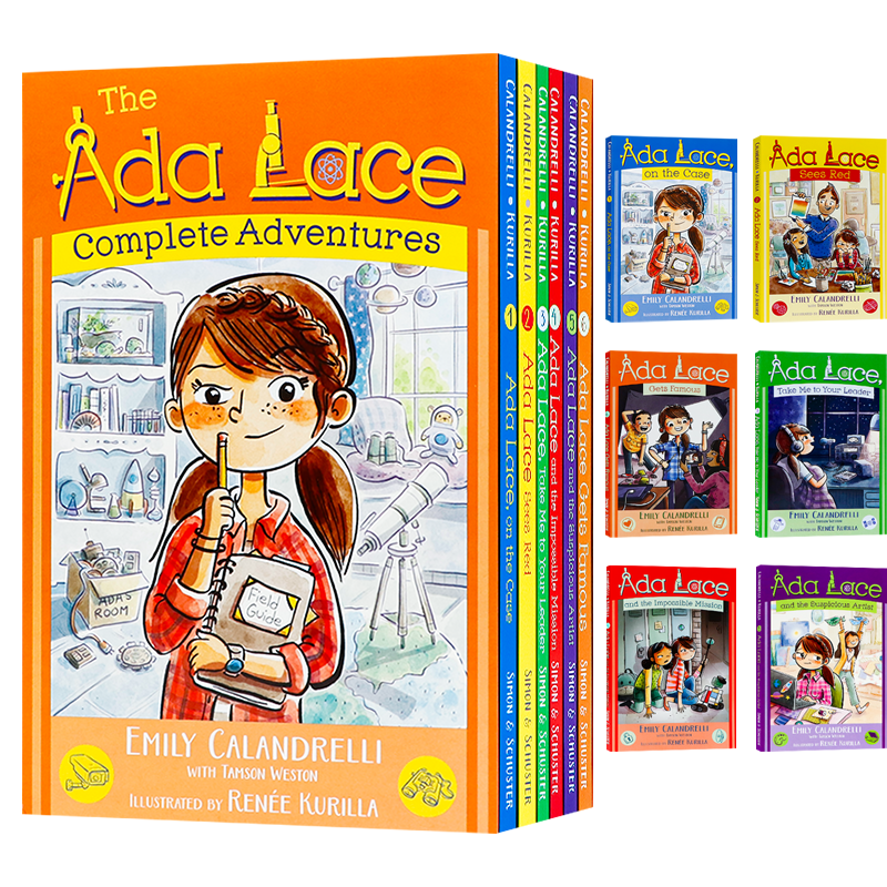 艾达莱斯冒险记全集6册盒装英文原版 The Ada Lace Complete Adventures 英文课外分级阅读读物激发阅读兴趣Emily Calandrelli平装