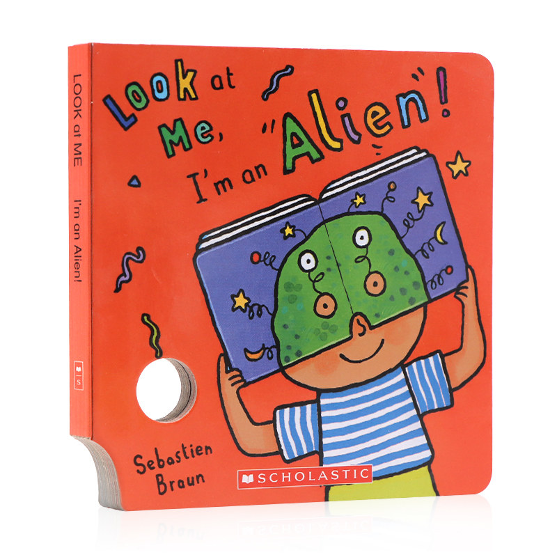 英文原版绘本 look at me mask im an alien 学乐儿童趣味面具书 我