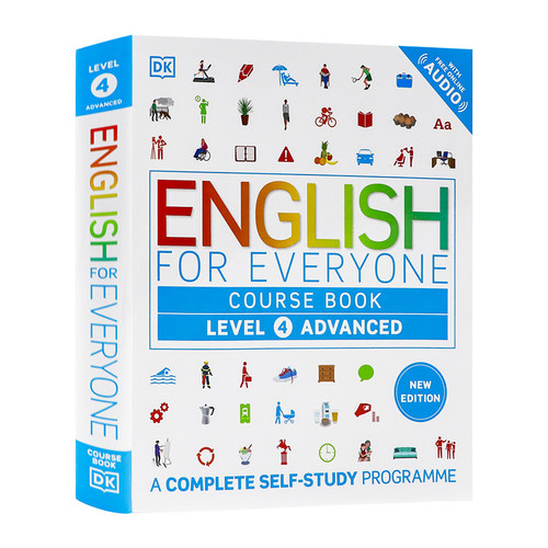 DK新视觉人人学英语L4高级课本教材书带音频English for Everyone Level 4 Advanced Course Book 英文原版自学教材 雅思托福用书