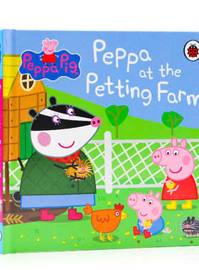 进口英文原版正版小猪佩奇在宠物农场 纸板书Peppa Pig: Peppa at the Petting Farm  粉红猪小妹儿童阅读图画书启蒙 ladybird