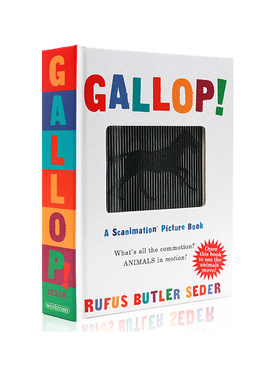 英文原版绘本 光与影视觉动画书系列 Gallop!: A Scanimation Picture Book 马步 动画效果翻翻书 神奇动画书