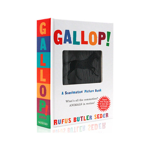 英文原版绘本 光与影视觉动画书系列 Gallop!: A Scanimation Picture Book 马步 动画效果翻翻书 神奇动画书