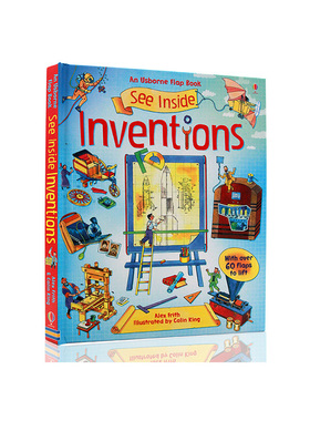 进口英文原版正版 绘本 See Inside Inventions 大开 纸板翻翻书 偷偷看里面 发明 科普立体书 Usborne 出品