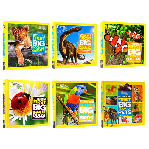 进口英文原版正版美国国家地理儿童百科动物篇6册 Little Kids First Big Book of Animals  National Geographic儿童启蒙科普