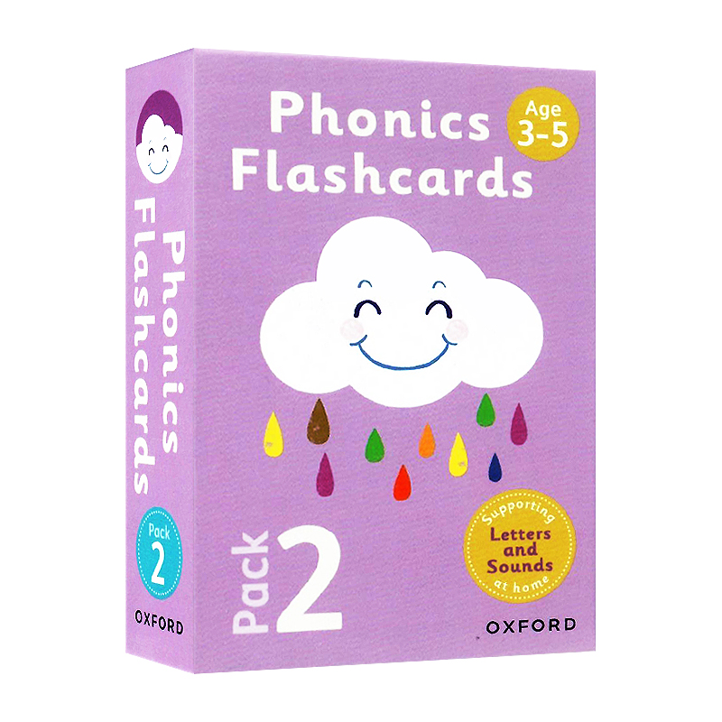 自然拼读闪卡2 英文原版 ESSENTIAL LETTERS AND SOUNDS: FLASHCARDS 2 适合3-5岁儿童 英语发音学习启蒙闪卡 OXFORD出版
