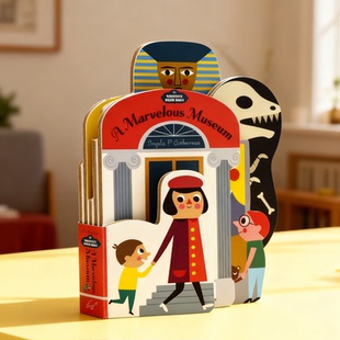 英语启蒙造型纸板书 Chronicle Books Museum 英文原版 Marvelous Board 亲子互动游戏玩具书 奇妙博物馆异形书 绘本 Bookscape