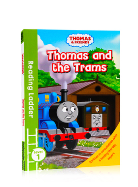 进口原版正版英文原托马斯和朋友们Thomas Friends:Thomas and the Trams托马斯分级阅读入门级Reading Ladder Level 1故事图画书