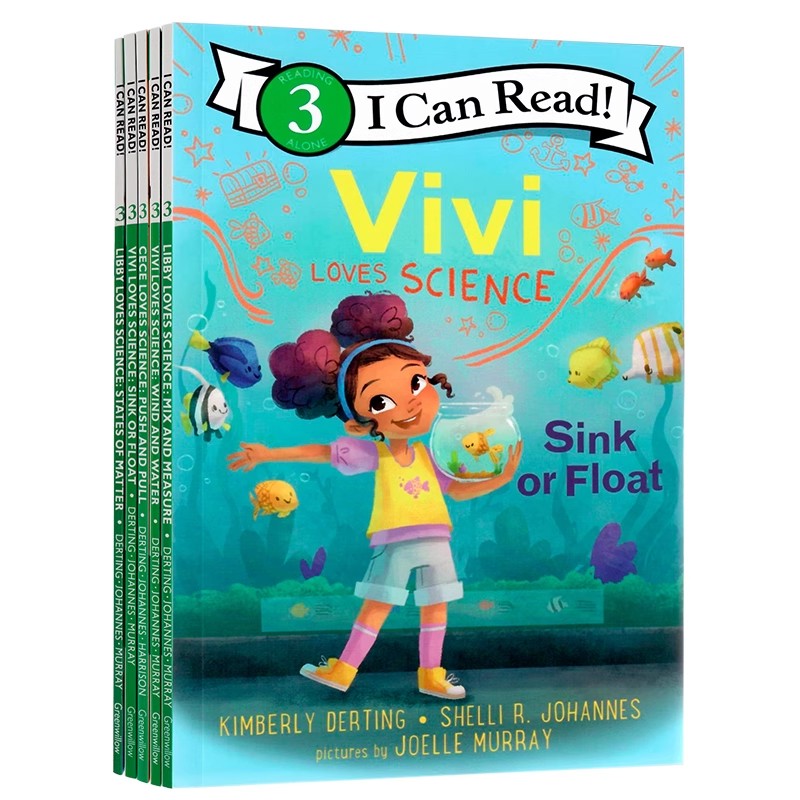 Vivi爱科学系列5册 Vivi Loves Science I Can Read level 3 英文原版 Sink or Float沉浮STEM儿童分级读物科普类分级科学启蒙