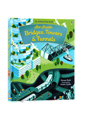 进口英文原版正版 看里面系列之桥梁塔楼运河 See Inside Bridges Towers Tunnels 儿童百科翻翻书童书英语早教