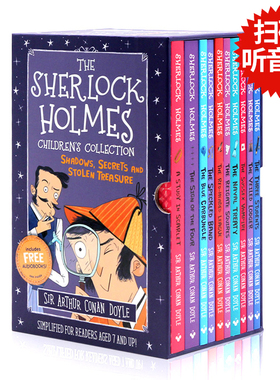 福尔摩斯英文原版探案全集经典故事10本盒装 The SHERLOCK HOLMES  学生课外阅读提升桥梁书章节书神探夏洛克柯南道尔