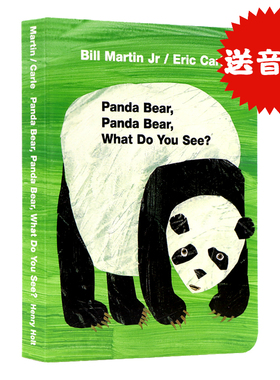 进口英文原版正版 英文原版 Panda Bear, Panda Bear, What do you see 纸板书 熊猫 Eric Carle 卡尔爷爷 常青藤爸爸书单推荐