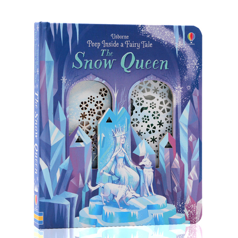 进口英文原版正版 Usborne Peep Inside a Fairy Tale The Snow Queen 偷偷看童话系列 冰雪女王 洞洞翻翻书 儿童故事图画绘本精装