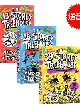 小屁孩树屋历险记3册英文原版全彩版 13-39层树屋 The 13 26 39 Storey Treehouse Colour Edition 故事漫画小说章节桥梁书