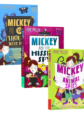 米奇鼹鼠间蝶系列3册 英文原版章节书 Mickey and the Trouble with Moles 冒险故事小说Anne Miller青少年课外阅读进口读物