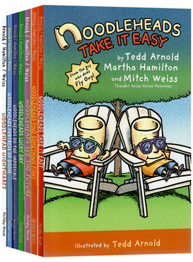 傻瓜面条头小子1234567 英文原版绘本Noodleheads Do The Impossible/See The Future/Lucky Day/Fortress Of Doom/Nightmares