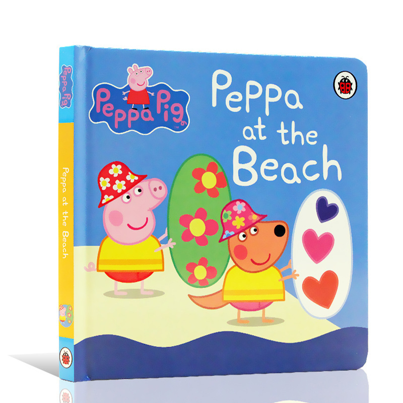 进口英文原版正版 Peppa Pig粉红猪小妹 Peppa at the Beach小猪佩奇在海滩 出版社 Ladybird 儿童启蒙图画书 纸板书 儿童读物