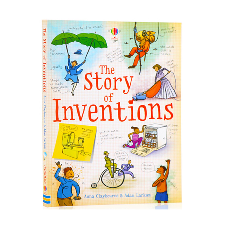 进口英文原版绘本 The Story of Inventions 发明的故事 儿童英语历史启蒙科普读物 创意漫画插图百科全书 Usborne 出品