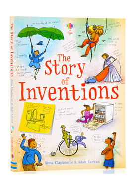 进口英文原版绘本 The Story of Inventions 发明的故事 儿童英语历史启蒙科普读物 创意漫画插图百科全书 Usborne 出品