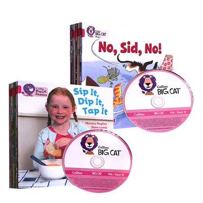 进口英文原版正版 Big Cat Phonics pink A B 16册 In the Net!/No,sid,NO!/nip!nip! 带CD 幼儿进阶阅读 拼读教材 柯林斯大猫系列