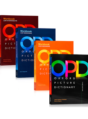 OPD牛津图解词典 第三版4册 教材练习册 英文原版 Oxford Picture Dictionary Third Edition Low High Beginning Workbook OPD