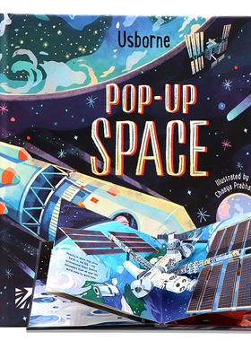 Usborne 太空立体书 英文原版 Pop-Up Space 科普读物 翻翻书儿智力开发空间想象趣味绘本 亲子互动 3D视觉立体书启蒙认知