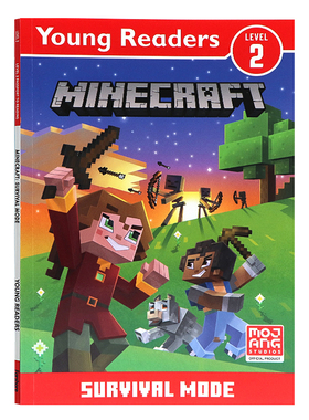 我的世界分级读物2级 生存模式 Minecraft Young Readers Survival Mode 英文原版儿童冒险游戏故事书小学生分级阅读课外读物
