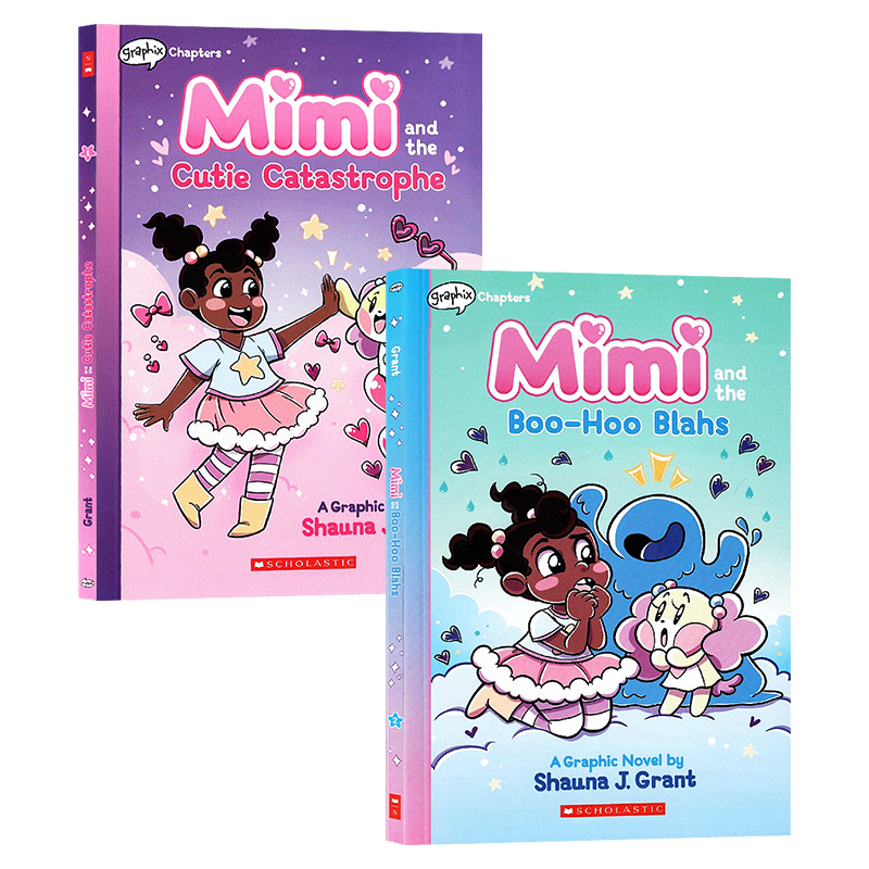 学乐桥梁漫画 小米米的日常杂记2册 英文原版 Mimi and the Boo-Hoo Blahs/Cutie Catastrophe 儿童故事图画书性格习惯养成