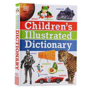 进口英文原版 Illustrated Children Dictionary DK儿童图解字典词典 小学生英语学习工具书彩色插图英英注释教材 正版