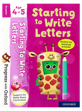牛津写作启蒙 4-5岁写字母练习册英文原版 Progress with Oxford  Starting to Write Letters Age4-5 牛津分级阅读系列教辅附贴纸
