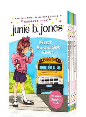 朱尼琼斯系列1-4册盒装英文原版 Junie B. Jones First Boxed Set Ever 儿童初级章节桥梁书阅读推荐插图小说Barbara Park