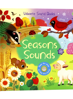 Usborne四季发声书 Seasons Sound Book 英文原版绘本 洞洞纸板书 儿童趣味阅读图画书 英语启蒙认知 亲子互动玩具
