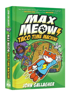 马克思猫4 塔可时间机器 Max Meow 4 Taco Time Machine 英文原版绘本 儿童全彩幽默漫画故事小说书 小学生英语课外阅读 精装读物
