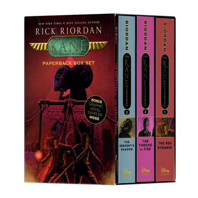 埃及守护神三部曲 英文原版小说 The Kane Chronicles, Paperback Box Set 波西杰克逊作者Rick Riordan 附带一册图文漫画小说样本