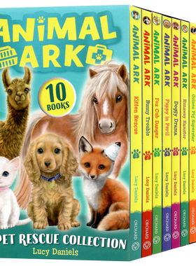 动物方舟10册盒装 Animal Ark 英文原版章节书 青少年英语课外阅读启蒙故事书漫画桥梁书Lucy Daniels著作Orchards出版平装版