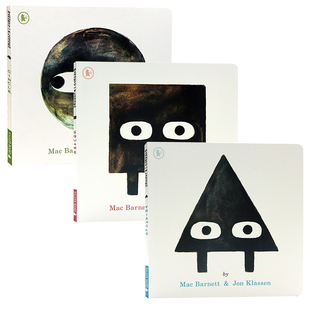 英文原版 Jon Klassen 形状三部曲 Triangle Square Circle 三角形正方形圆形绘本 乔恩克拉森 凯迪克大奖作者 儿童英文形状启蒙