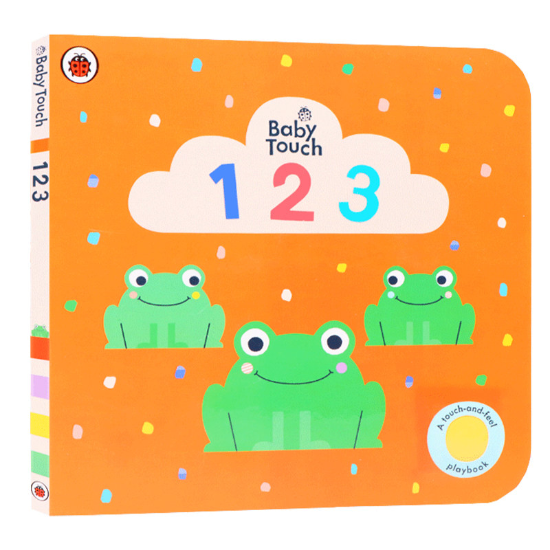 英文原版纸板书 baby touch 123  幼儿早教 英语启蒙 亲子互动 触摸感