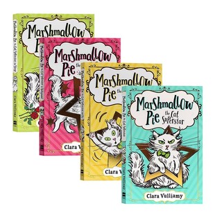 the Marshmallow 棉花糖派巨星貓系列漫畫1 Pie 兒童英語漫畫橋梁章節(jié)書HarperCollins Superstar 小說 4冊英文原版 Cat