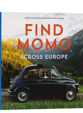 寻找莫莫 穿越欧洲 英文原版 Find Momo across Europe 宠物摄影儿童互动学习艺术书 插图纽约时报畅销的风景摄影书