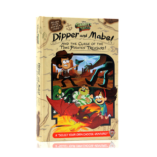 Falls 小说读物 Treasure英文原版 Curse 诅咒 Gravity and Dipper Pirates 怪诞小镇迪普梅宝和时间海盗 Mabel Time the