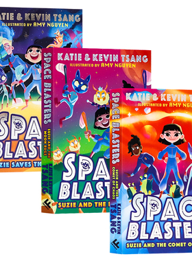 太空冒险系列3册 苏西拯救宇宙 英文原版小说 Space Blasters Suzie Saves The Universe 苏西与月球虫/混沌彗星 青少年章节桥梁书