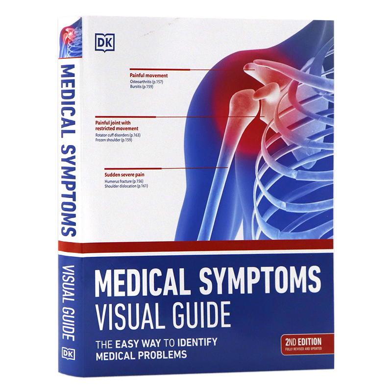 DK出品医学症状视觉指南英文原版 Medical Symptoms Visual Guide  医疗保健诊断识别疑似病症或伤害科普百科参考书籍