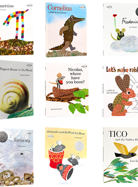 名家大师 Leo Lionni系列 李欧李奥尼凯迪克奖绘本 英文原版绘本 fish is fish 鱼就是鱼 Swimmy 小黑鱼 Frederick 田鼠阿佛一寸虫