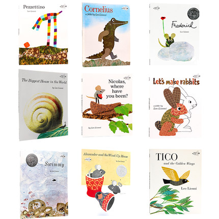 名家大师 Leo Lionni系列 李欧李奥尼凯迪克奖绘本 英文原版绘本 fish is fish 鱼就是鱼 Swimmy 小黑鱼 Frederick 田鼠阿佛一寸虫