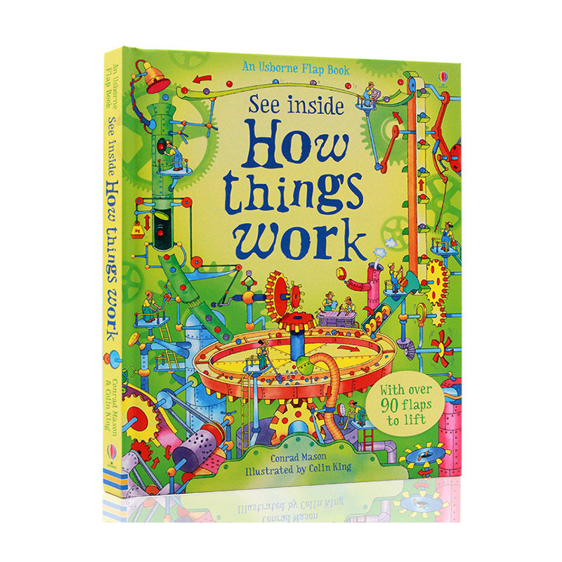 Usborne 英文原版 See Inside How Things Work 看里面万物运转的秘密 揭秘百科纸板翻翻书 事物是怎么运转的 机械原理