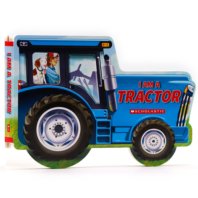 a tractor 我是拖拉机 低幼儿童英语启蒙绘本图画书 拖拉机纸板造型书
