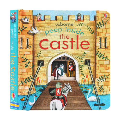 Usborne英文原版绘本偷偷看里面系列城堡 peep inside the castle 儿童启蒙机关纸板科普翻翻书洞洞书亲子共读